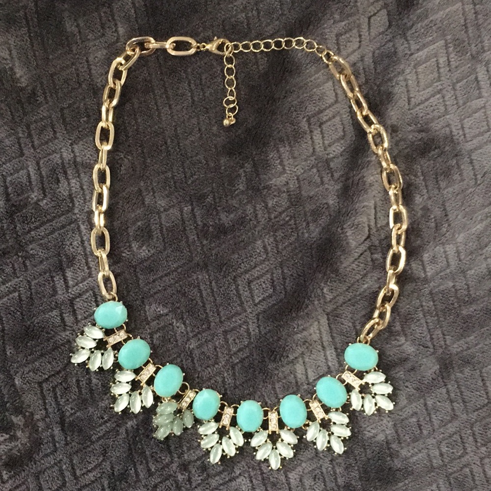 Blue and Gold Women’s Statement Necklace